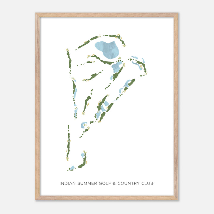 Print of Indian Summer Golf &amp; Country Club Modern Map