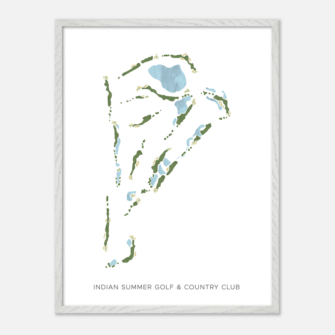 Print of Indian Summer Golf &amp; Country Club Modern Map