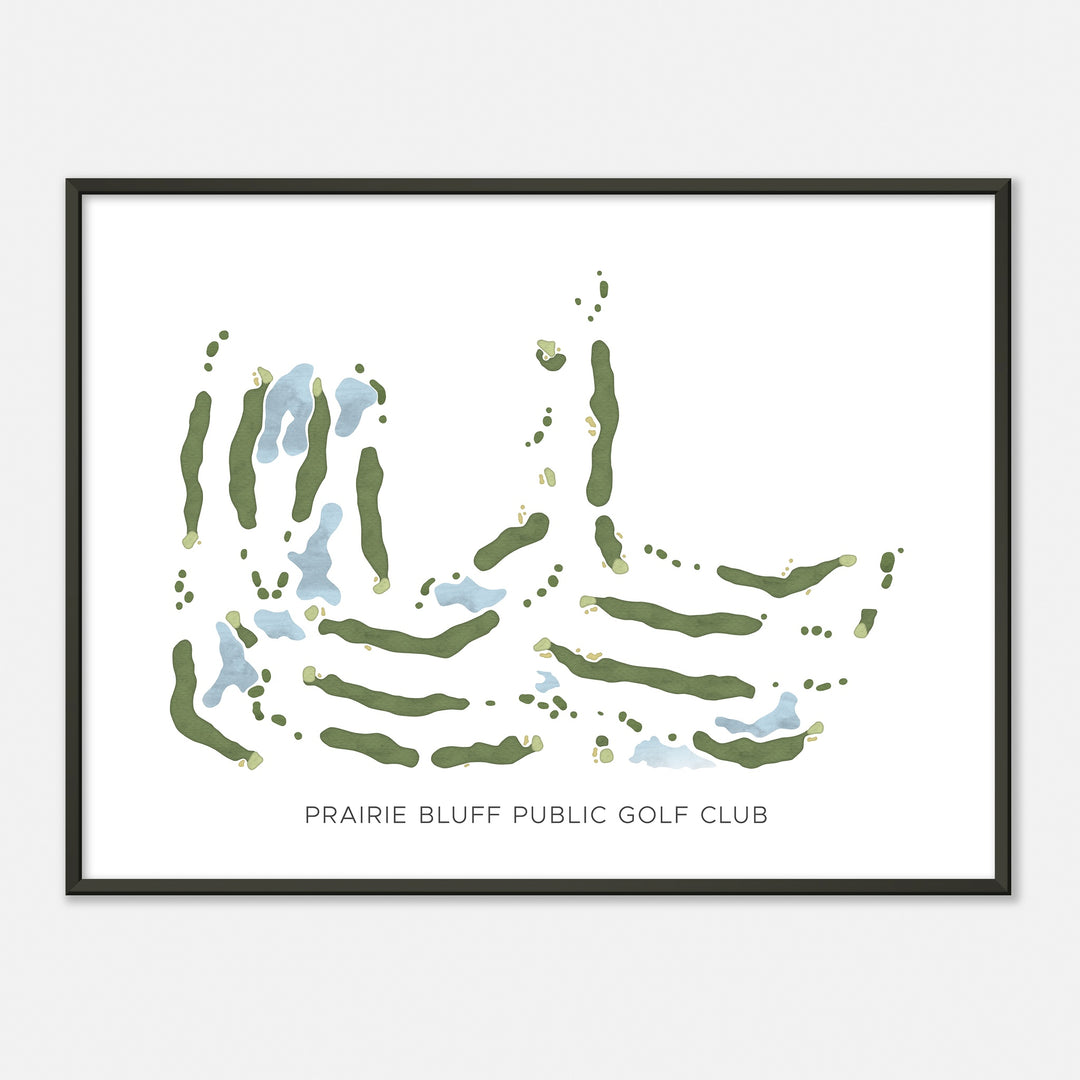 Print of Prairie Bluff Public Golf Club Modern Map