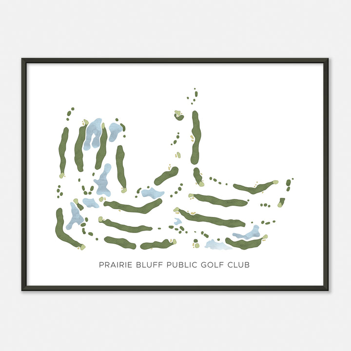 Print of Prairie Bluff Public Golf Club Modern Map