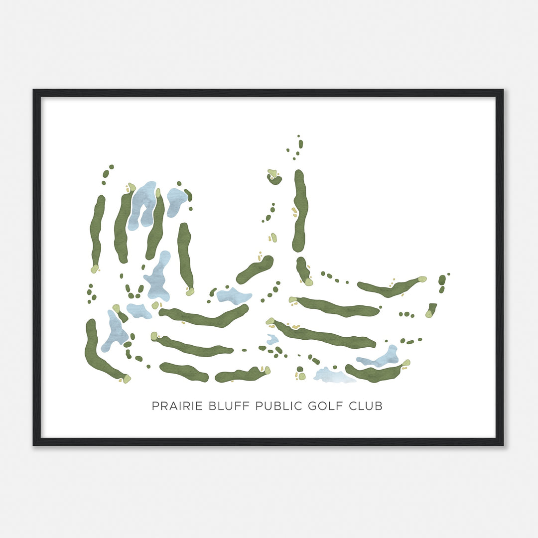 Print of Prairie Bluff Public Golf Club Modern Map