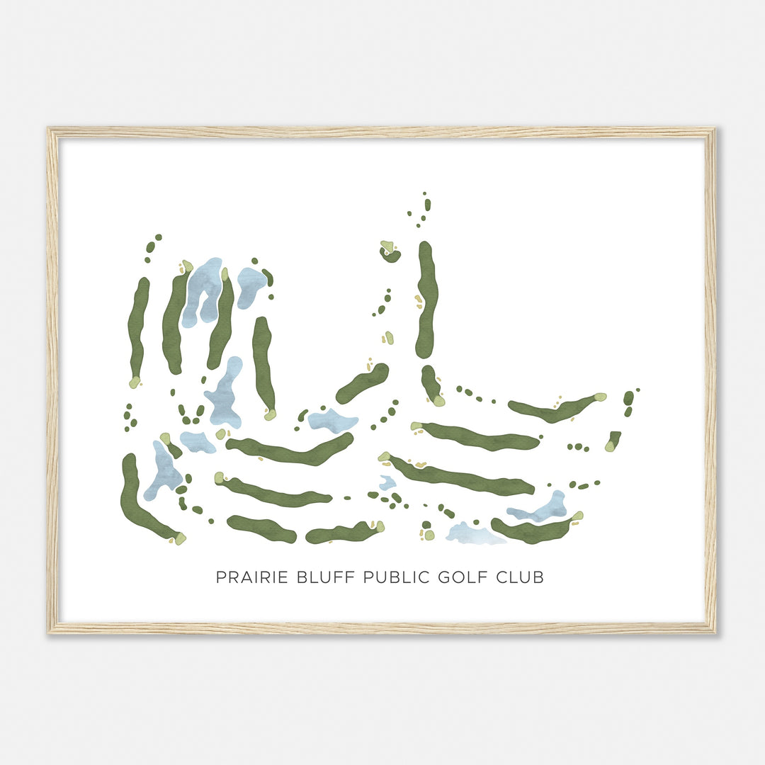 Print of Prairie Bluff Public Golf Club Modern Map
