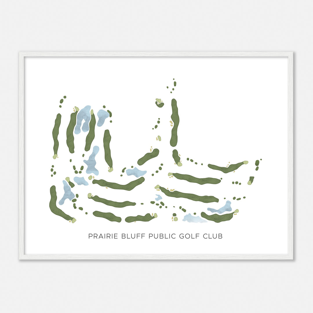 Print of Prairie Bluff Public Golf Club Modern Map