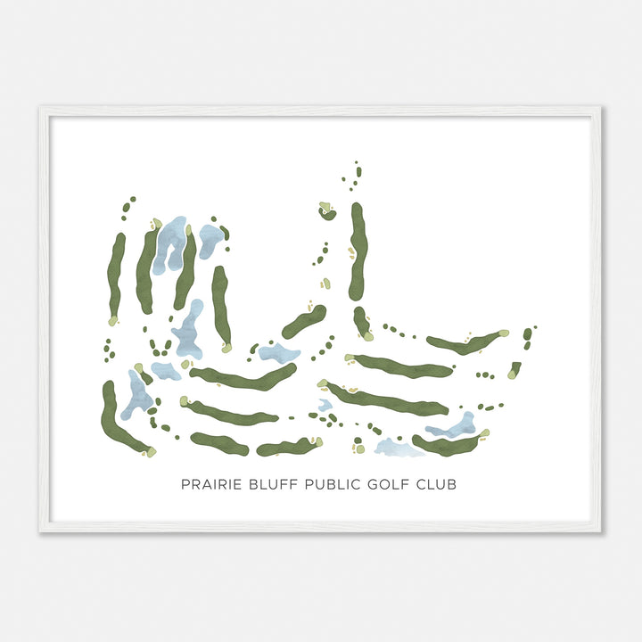 Print of Prairie Bluff Public Golf Club Modern Map