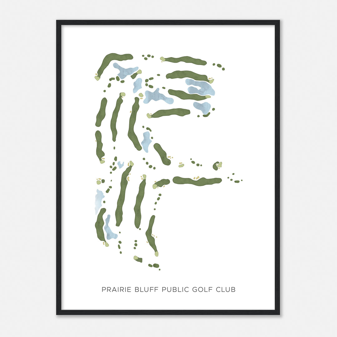 Print of Prairie Bluff Public Golf Club Modern Map