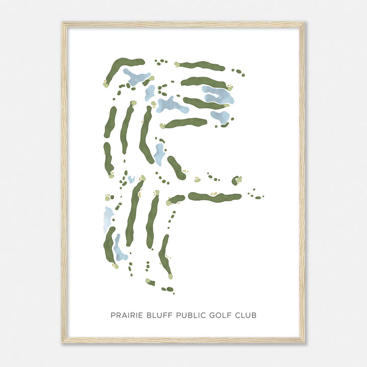 Print of Prairie Bluff Public Golf Club Modern Map