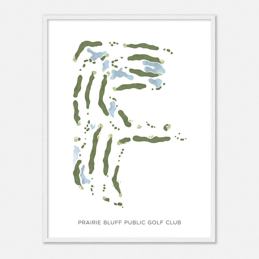 Print of Prairie Bluff Public Golf Club Modern Map