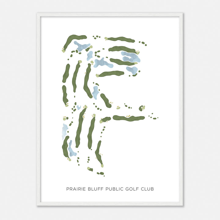 Print of Prairie Bluff Public Golf Club Modern Map
