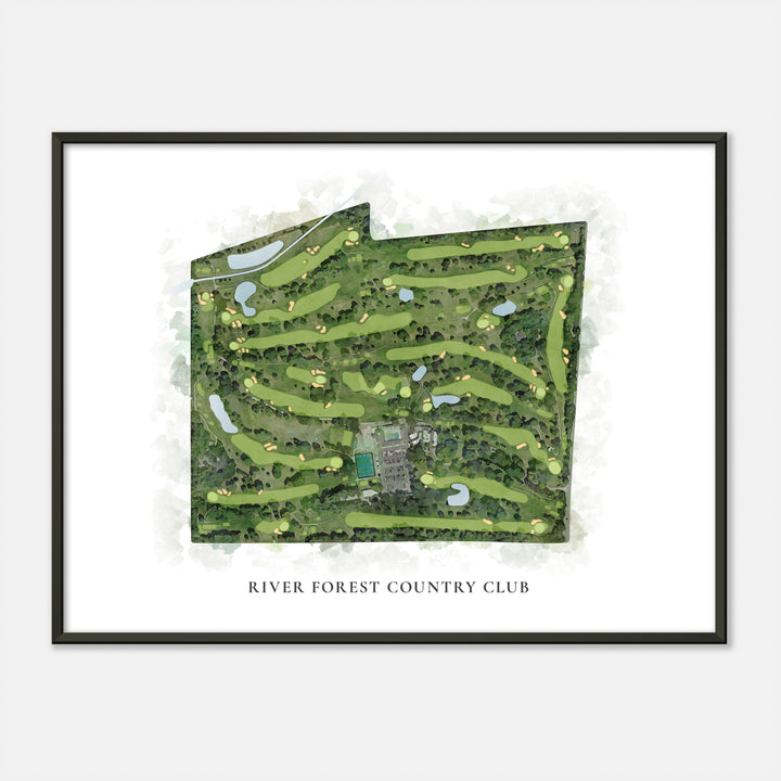 Print of River Forest Country Club Classic Map