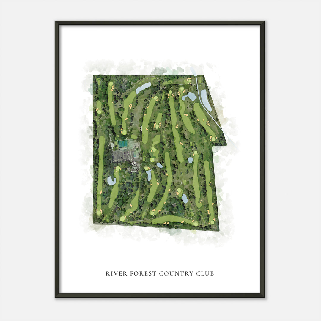 Print of River Forest Country Club Classic Map