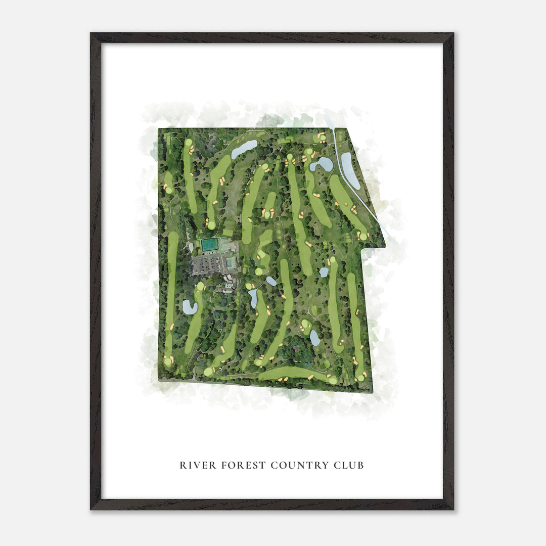 Print of River Forest Country Club Classic Map