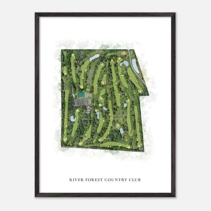 Print of River Forest Country Club Classic Map