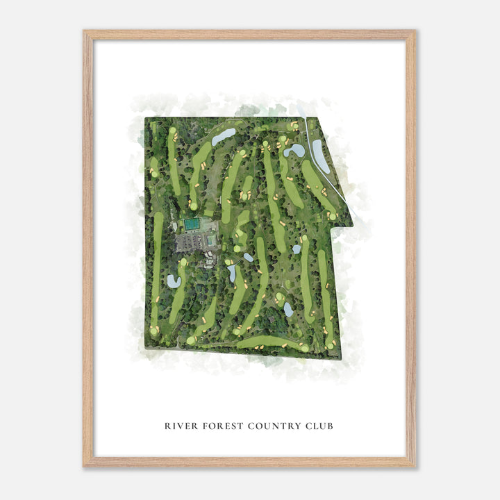 Print of River Forest Country Club Classic Map