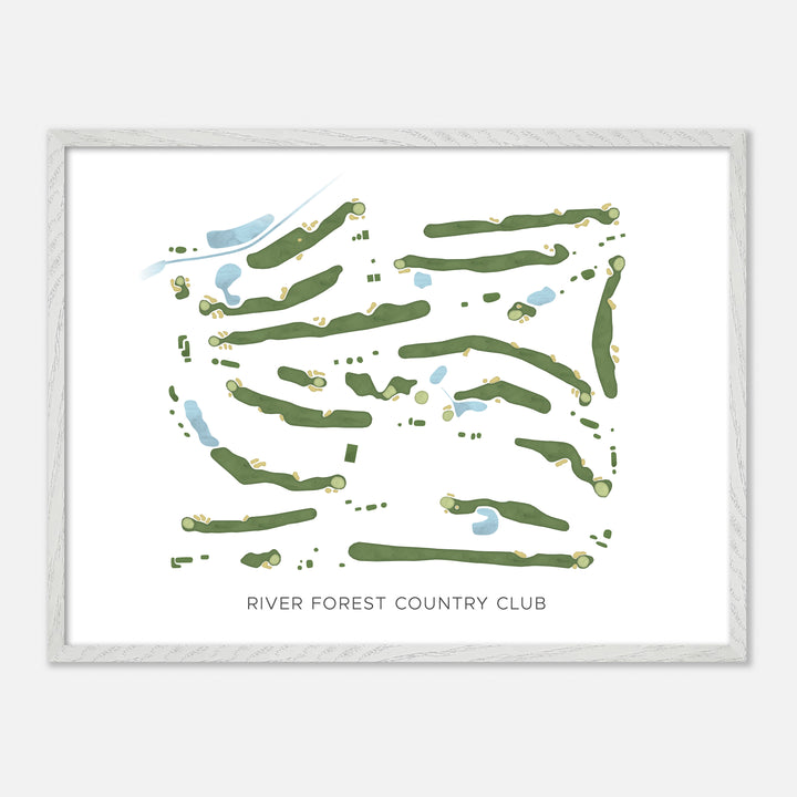 Print of River Forest Country Club Modern Map