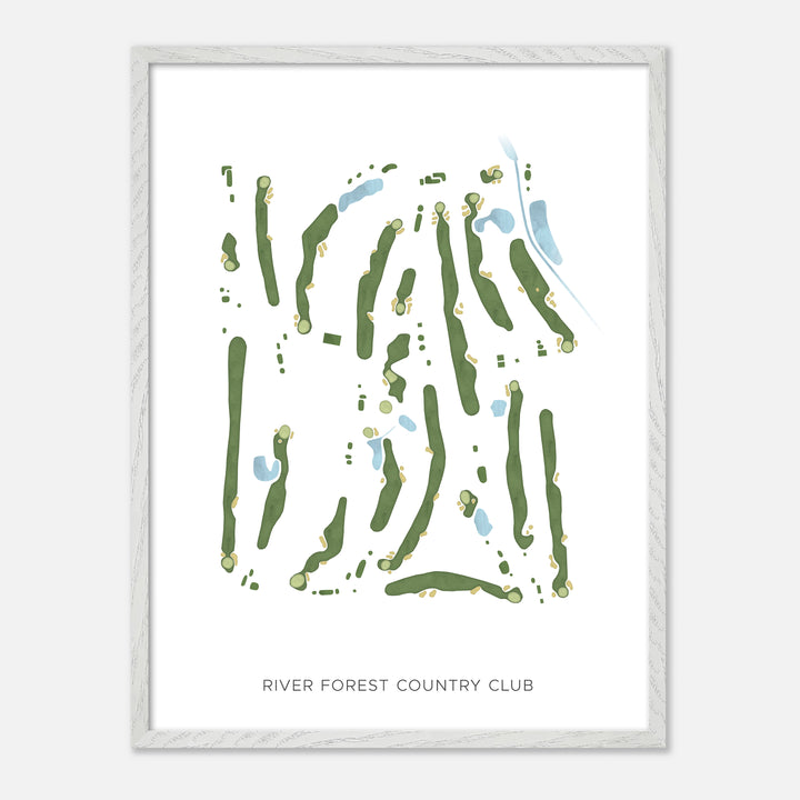 Print of River Forest Country Club Modern Map