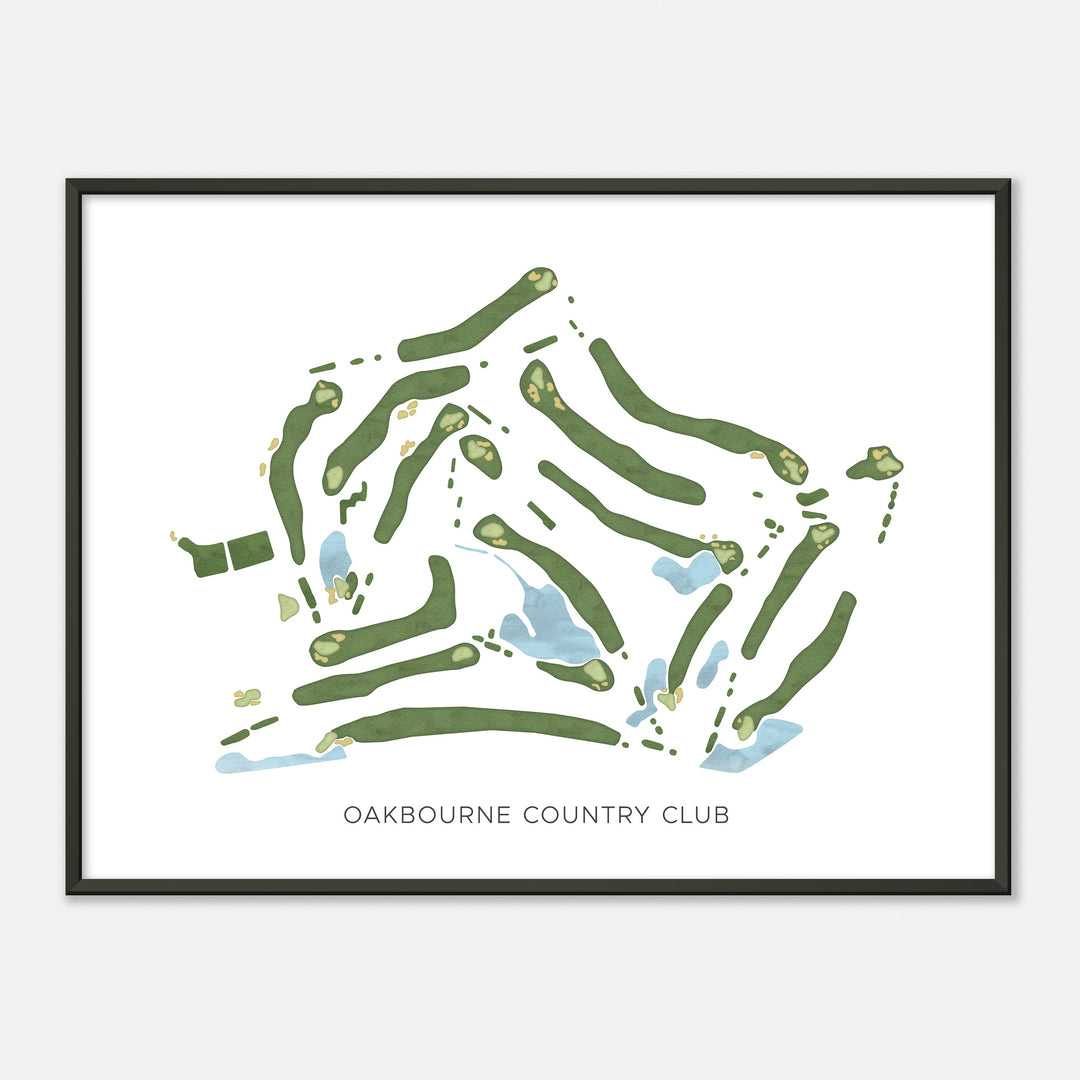 Print of Oakbourne Country Club Modern Map