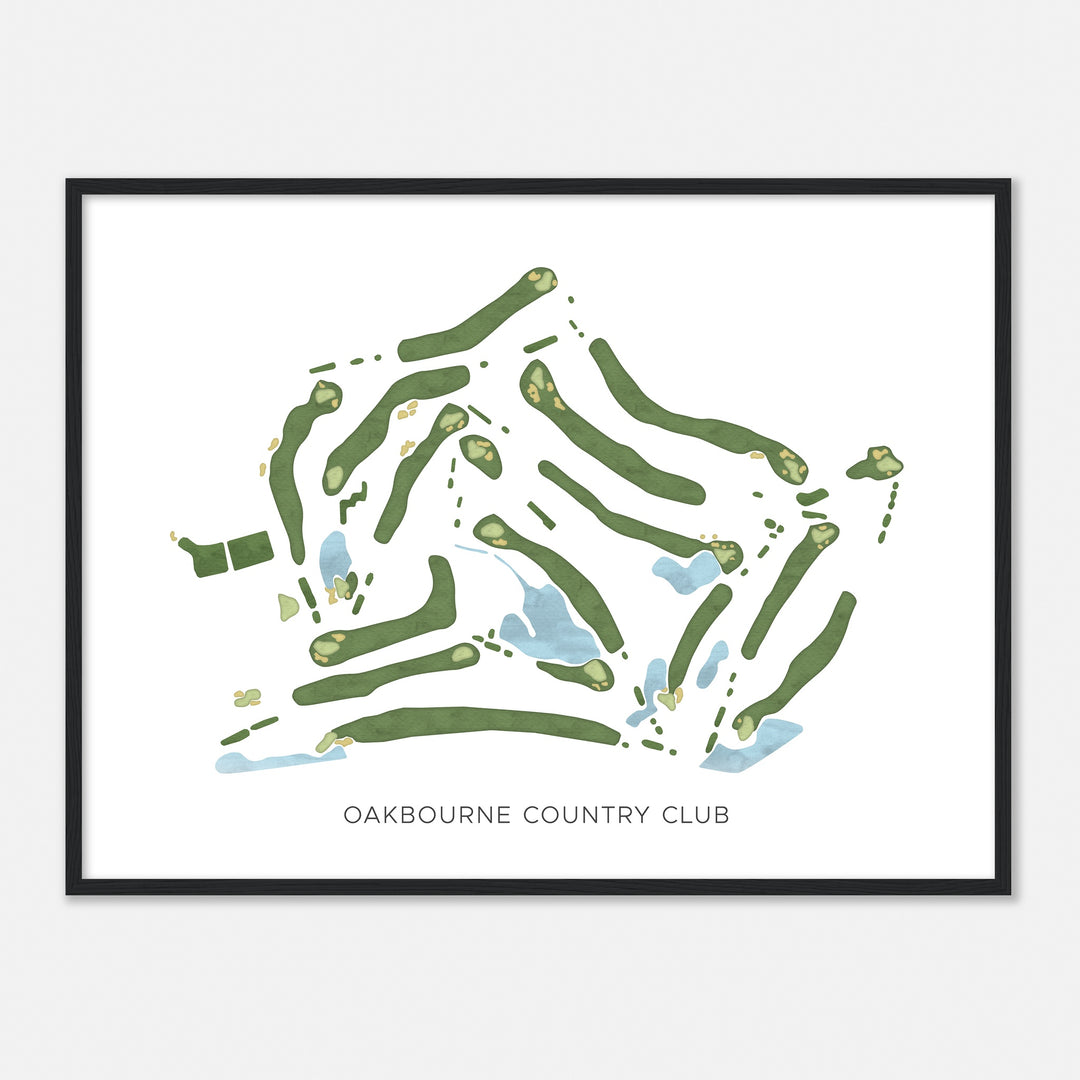 Print of Oakbourne Country Club Modern Map