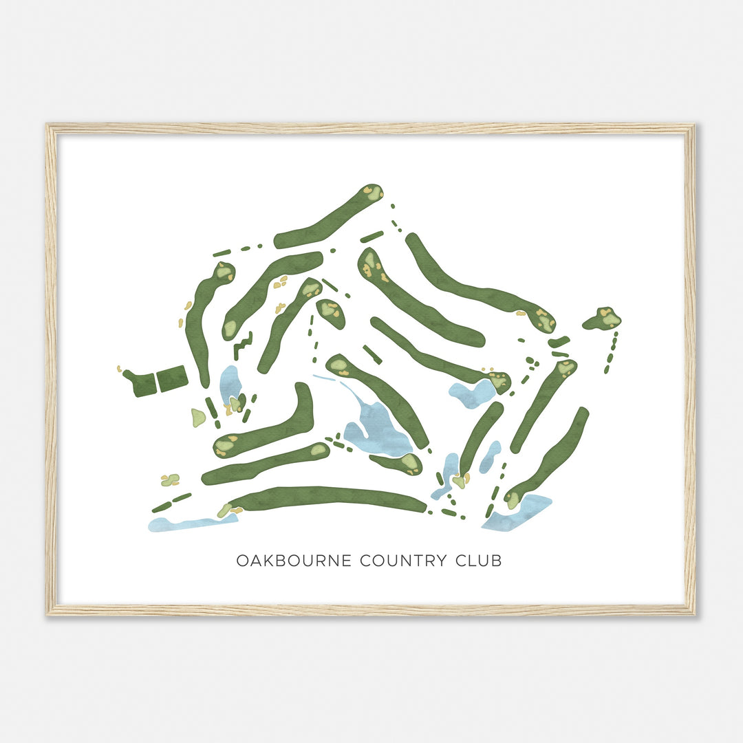 Print of Oakbourne Country Club Modern Map