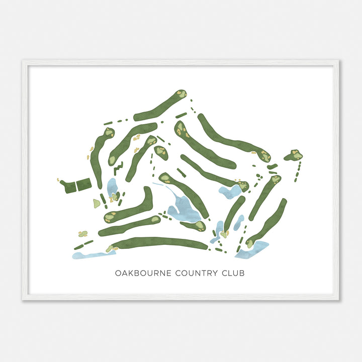 Print of Oakbourne Country Club Modern Map