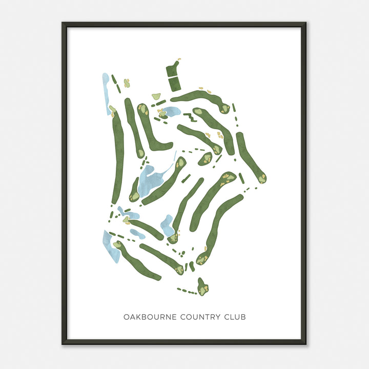 Print of Oakbourne Country Club Modern Map