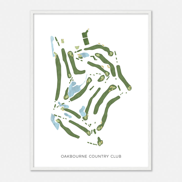 Print of Oakbourne Country Club Modern Map