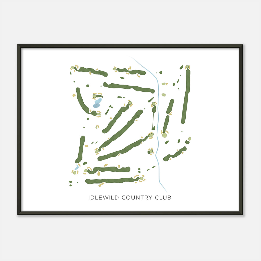 Print of Idlewild Country Club Modern Map