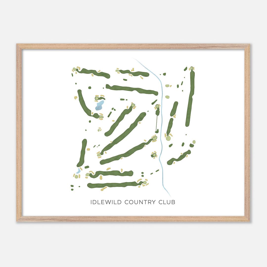 Print of Idlewild Country Club Modern Map
