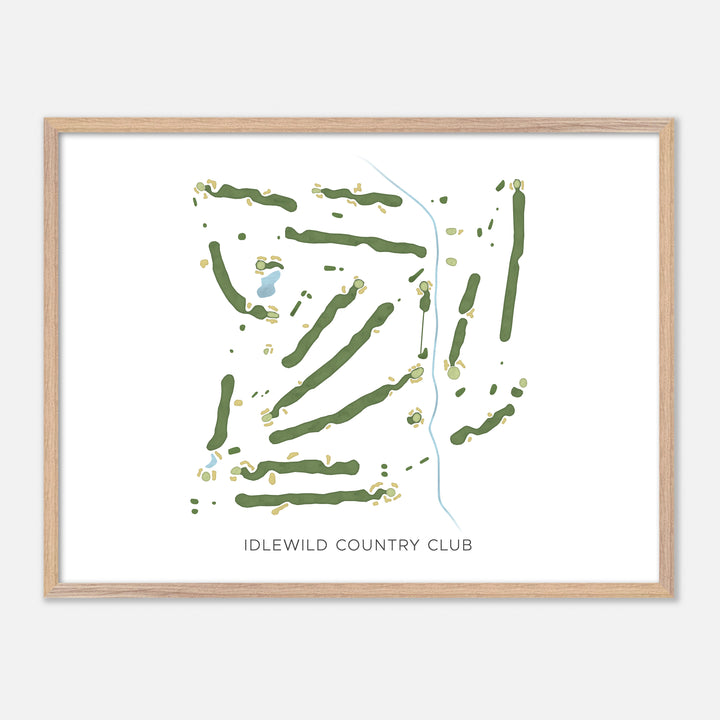Print of Idlewild Country Club Modern Map