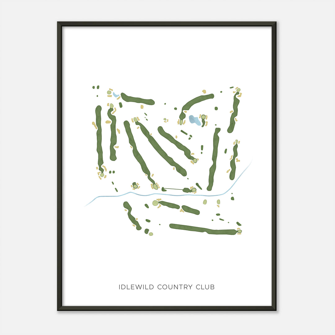 Print of Idlewild Country Club Modern Map