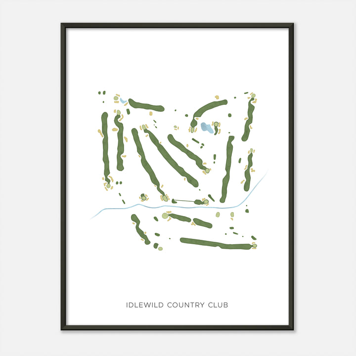 Print of Idlewild Country Club Modern Map