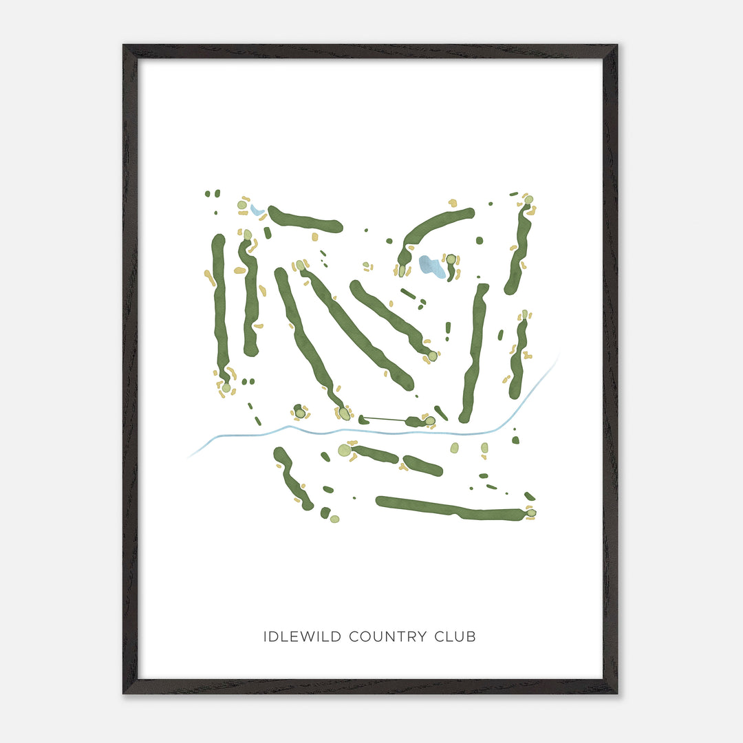 Print of Idlewild Country Club Modern Map