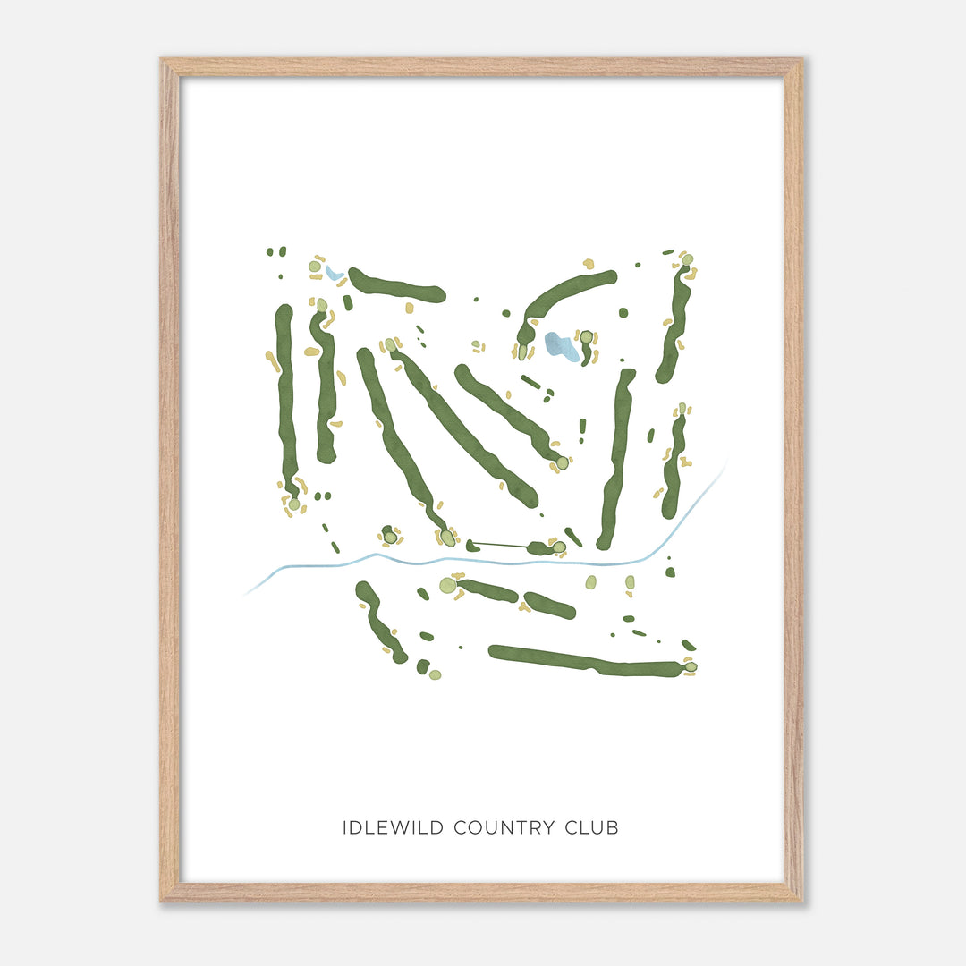 Print of Idlewild Country Club Modern Map