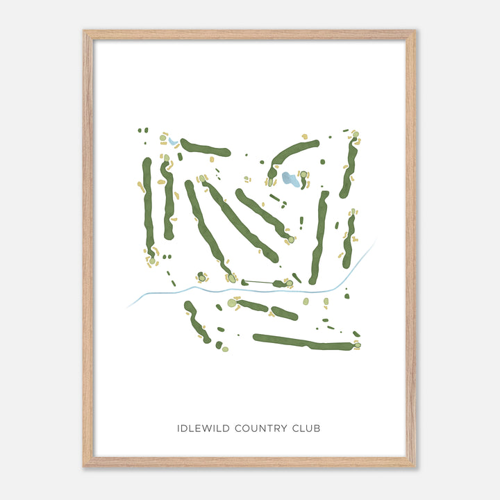 Print of Idlewild Country Club Modern Map