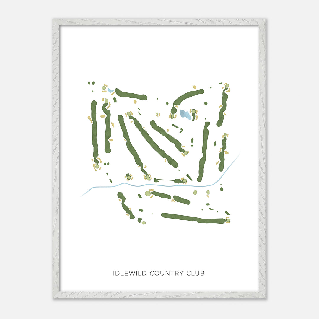 Print of Idlewild Country Club Modern Map