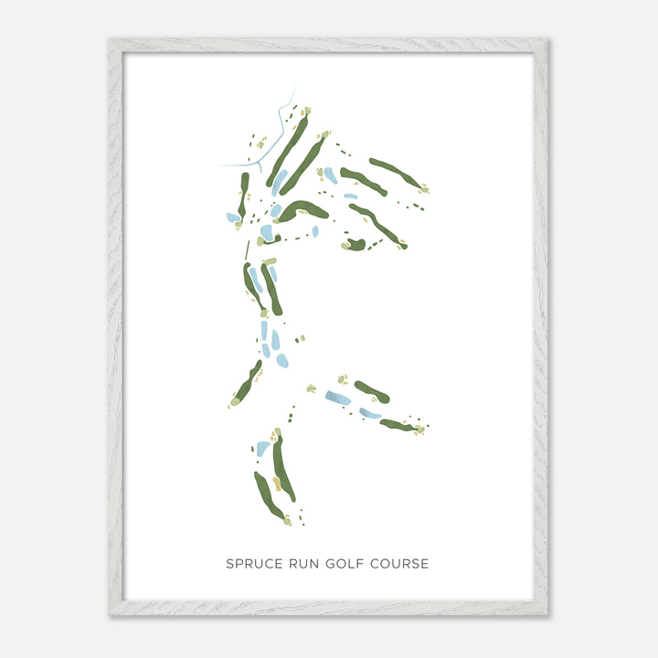 Print of Spruce Run Golf Course Modern Map