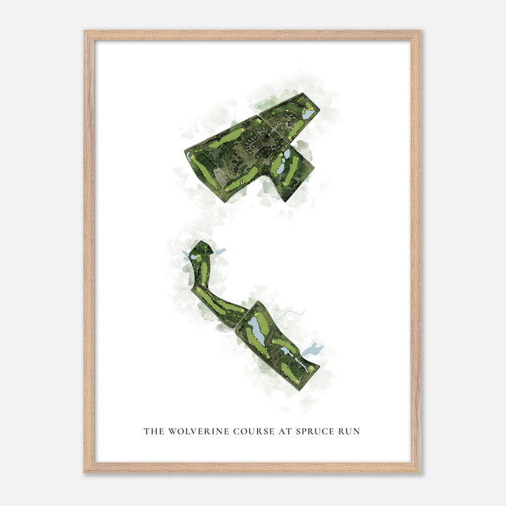 Print of The Wolverine Course At Spruce Run Classic Map