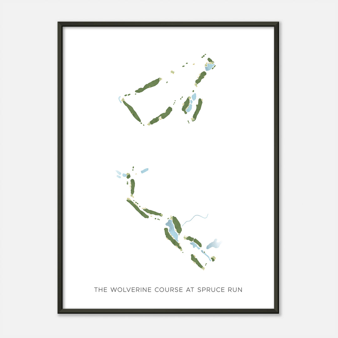 Print of The Wolverine Course At Spruce Run Modern Map