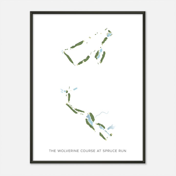 Print of The Wolverine Course At Spruce Run Modern Map