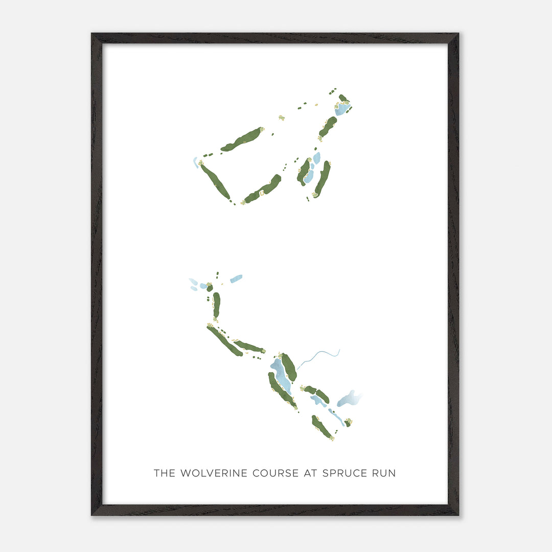 Print of The Wolverine Course At Spruce Run Modern Map