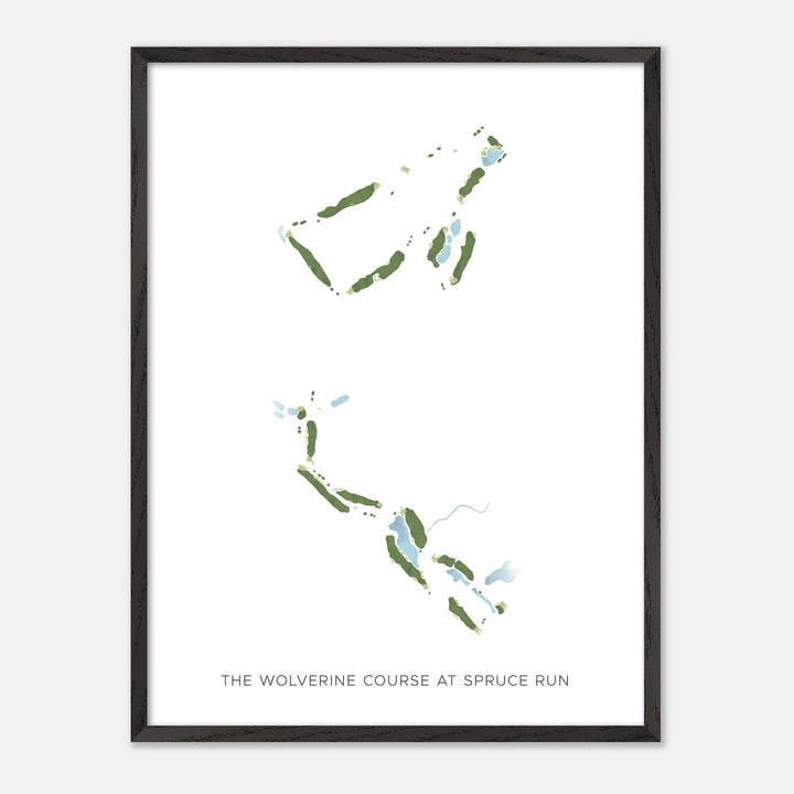 Print of The Wolverine Course At Spruce Run Modern Map