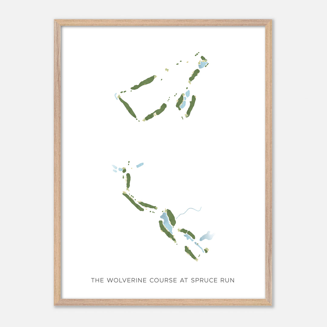Print of The Wolverine Course At Spruce Run Modern Map