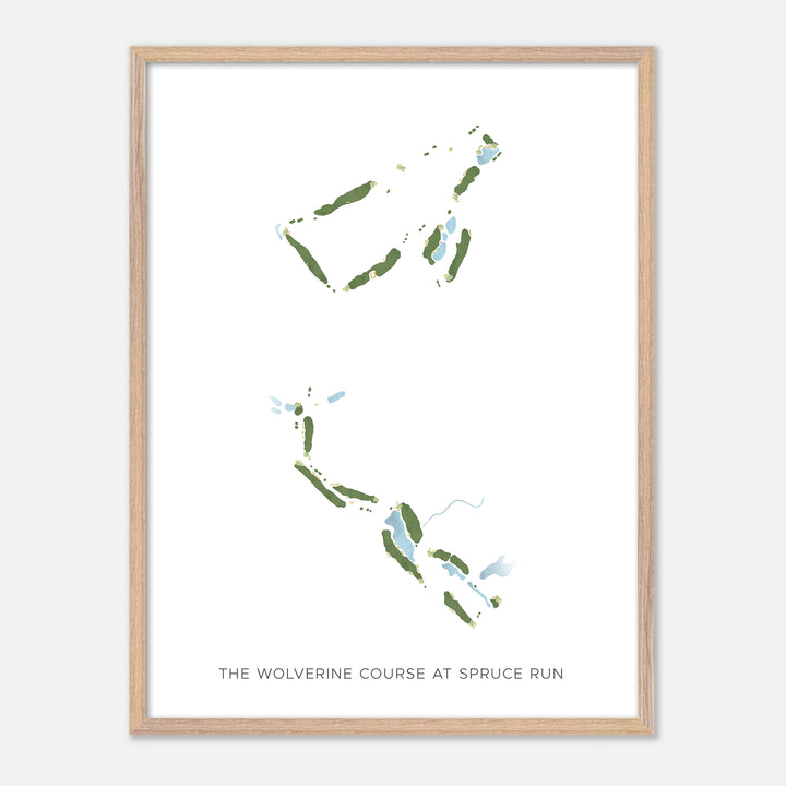 Print of The Wolverine Course At Spruce Run Modern Map