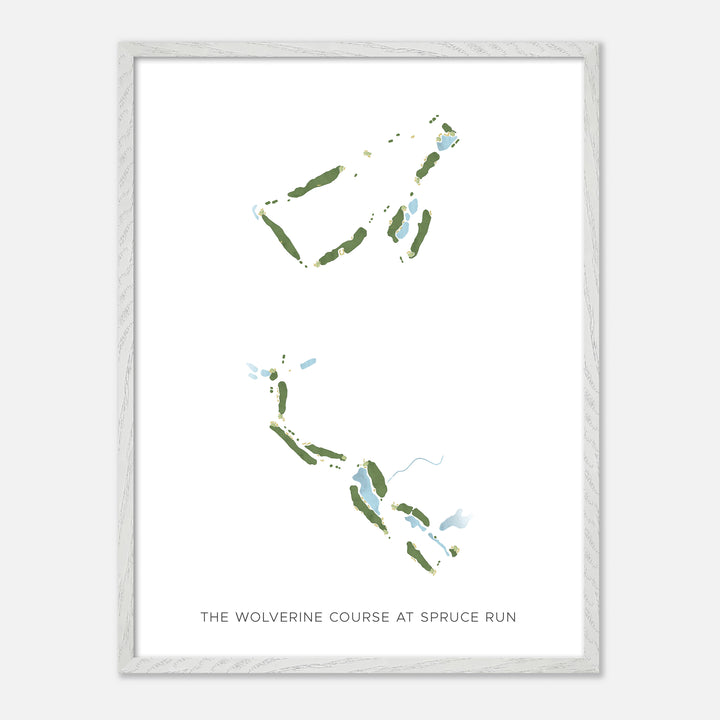 Print of The Wolverine Course At Spruce Run Modern Map