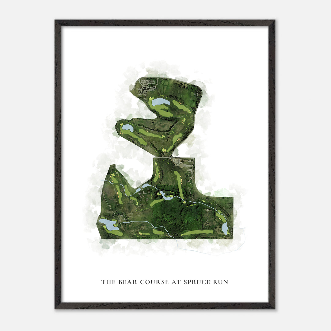 Print of The Bear Course At Spruce Run Classic Map