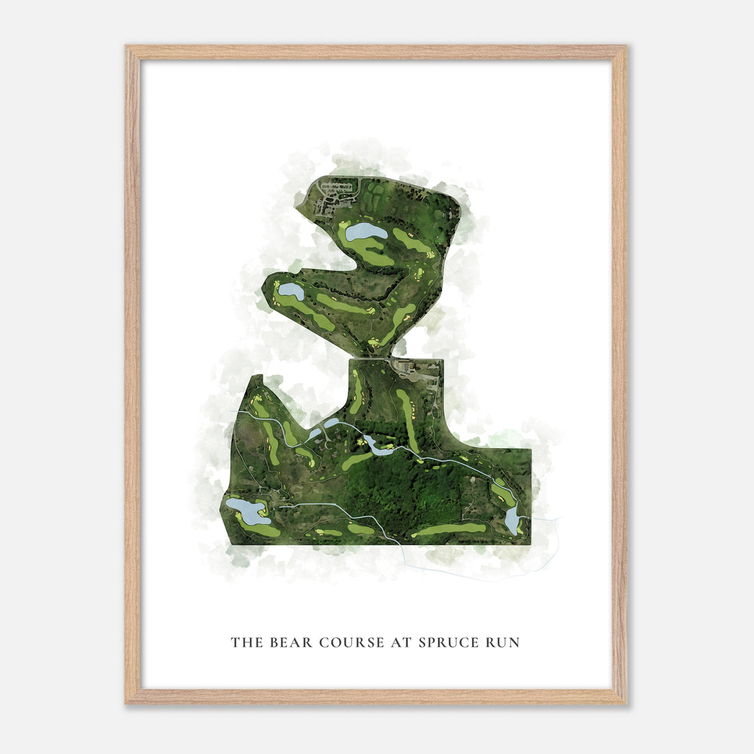 Print of The Bear Course At Spruce Run Classic Map