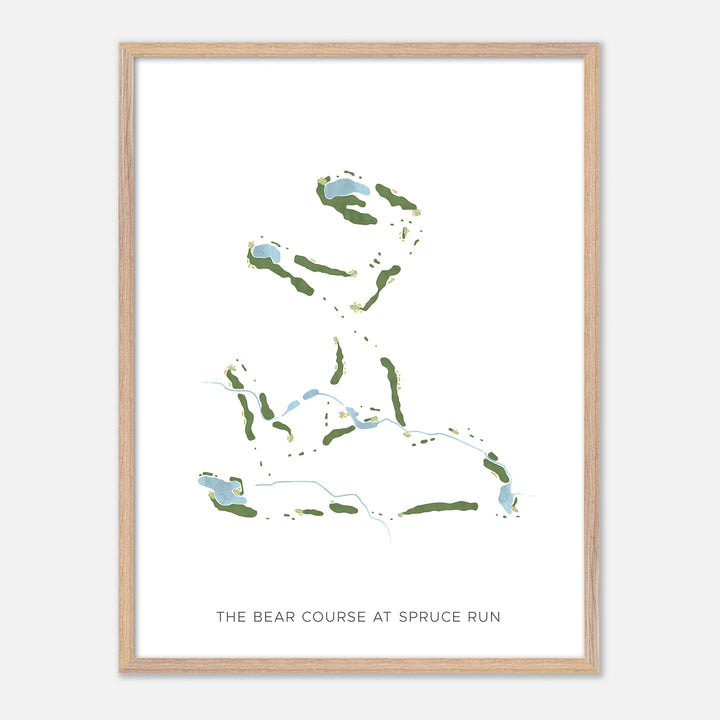 Print of The Bear Course At Spruce Run Modern Map