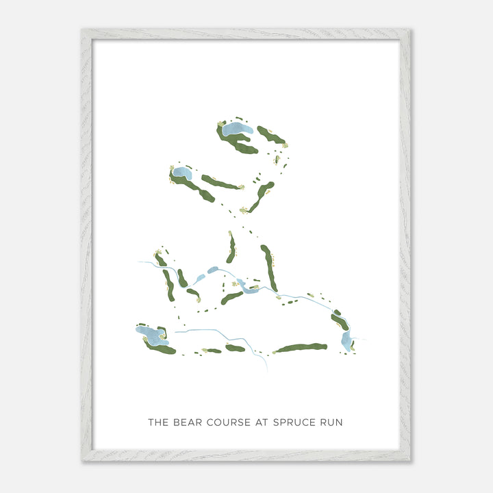 Print of The Bear Course At Spruce Run Modern Map