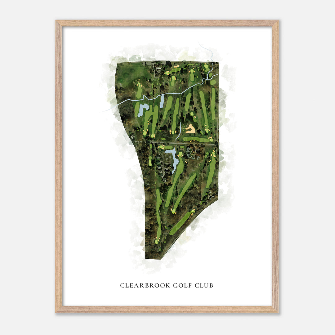 Print of Clearbrook Golf Club Classic Map