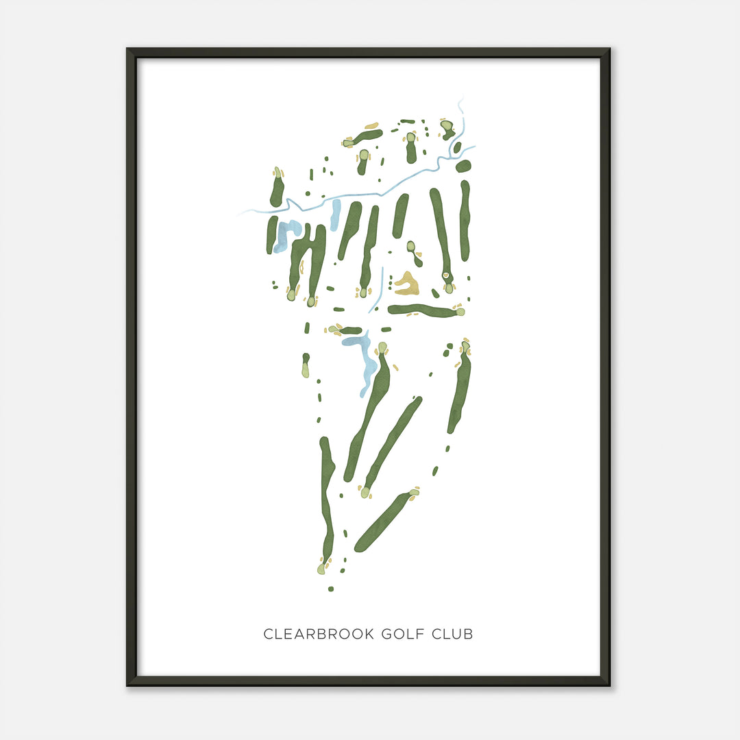 Print of Clearbrook Golf Club Modern Map