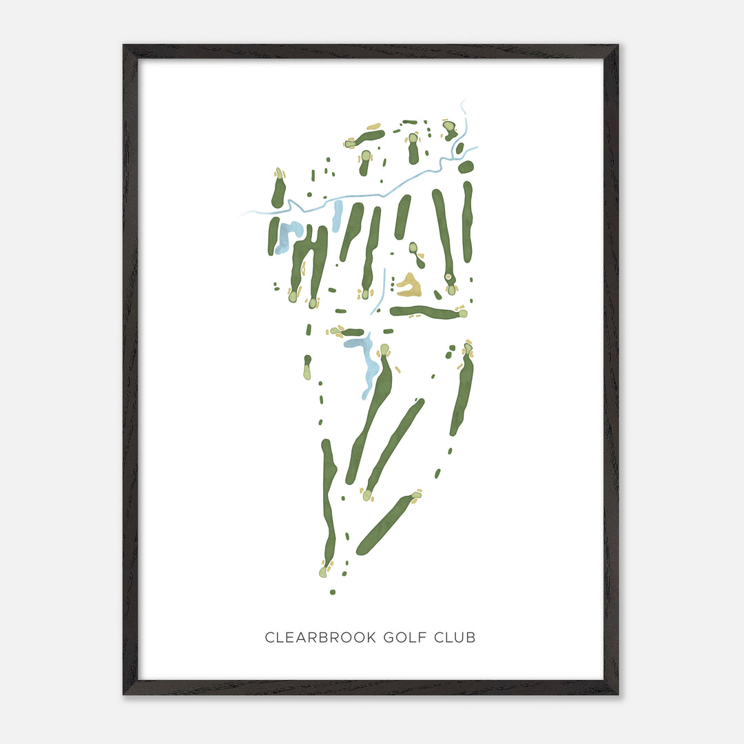 Print of Clearbrook Golf Club Modern Map